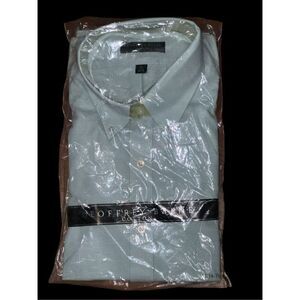 NEW WITH TAGS GEOFFREY BEENE COTTON Mens Long BLUE Long Sleeve Dress Shirt‎ 17 ½